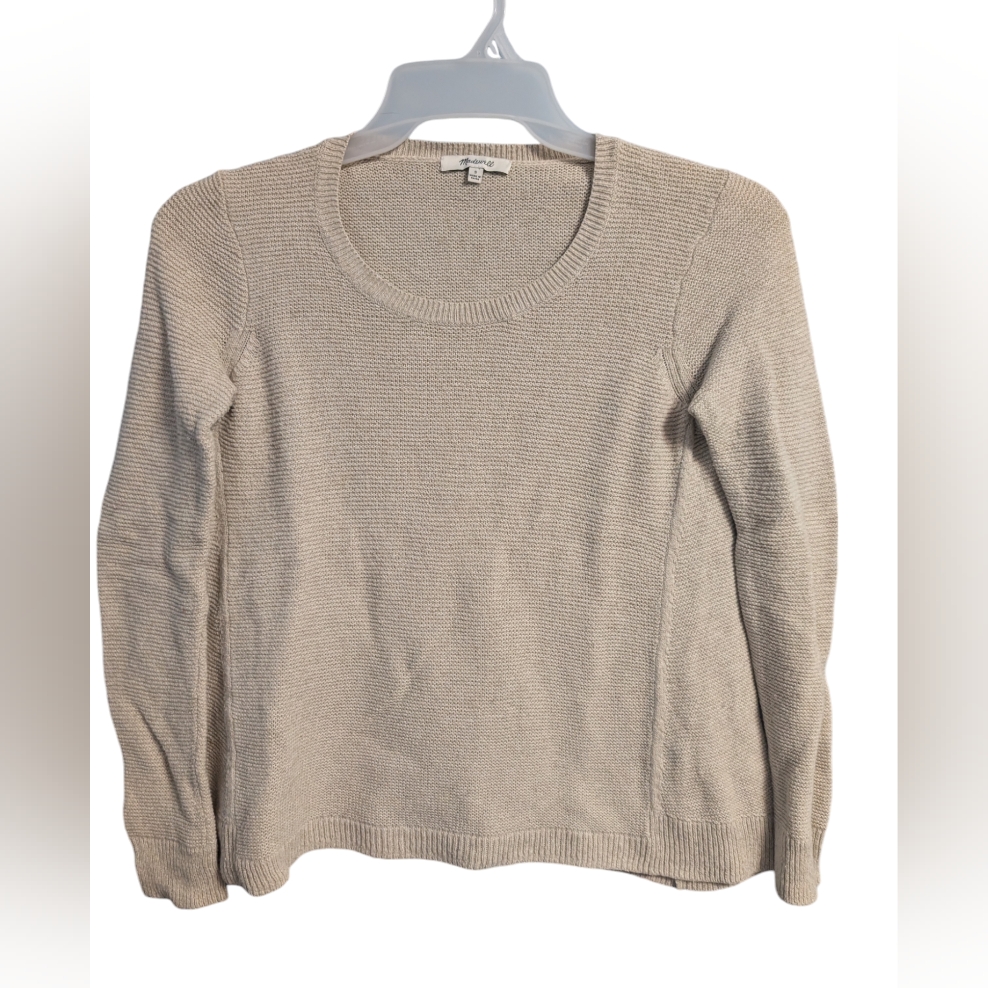 Madewell Beige Crew Neck Sweater Size S
